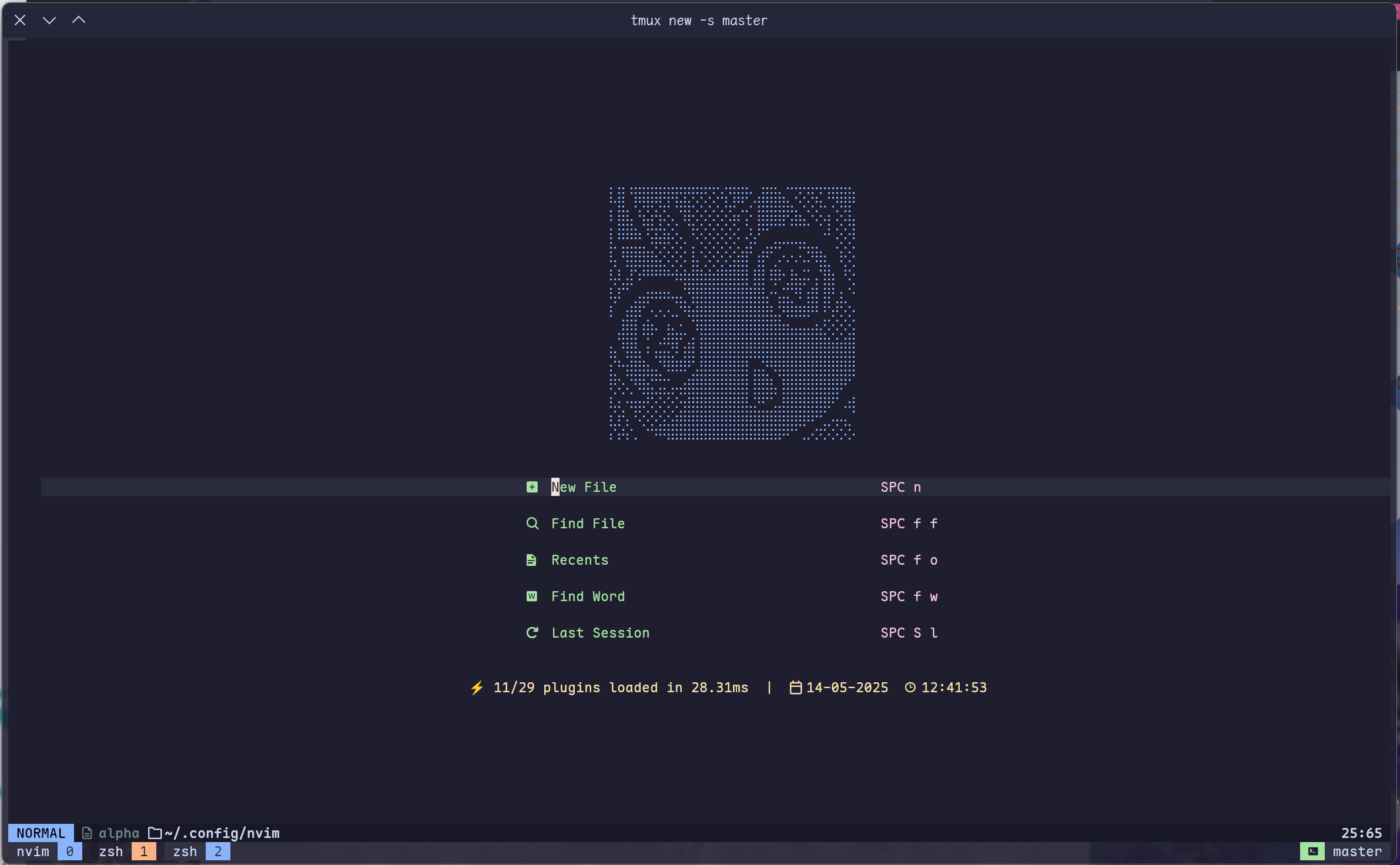 Nvim Start Page